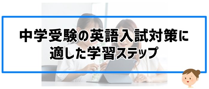 中学受験の英語入試対策に適した学習ステップ