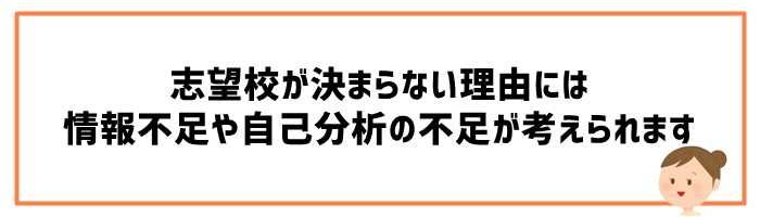 志望校が決まらない原因とその対処法