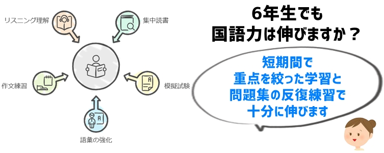 短期間で重点を絞った学習と、問題集の反復練習で十分に伸びます